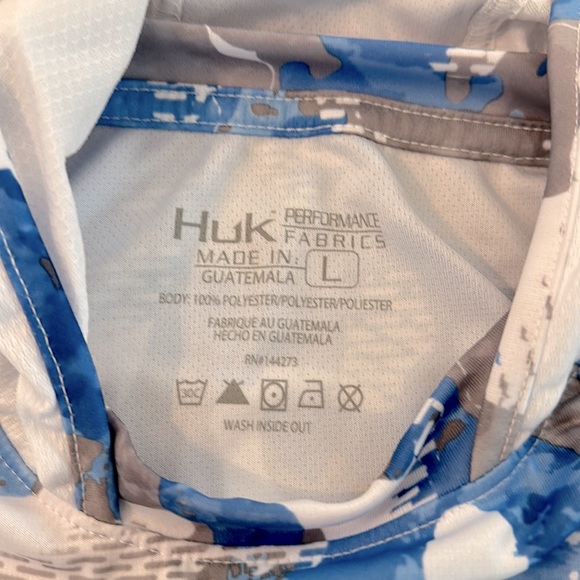 Huk Refraction Camo Hoodie-L - Picture 3 of 3